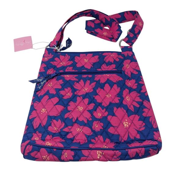 Vera Bradley Hipster Bag in Art Poppies Blue and Pink - Picture 4 of 11